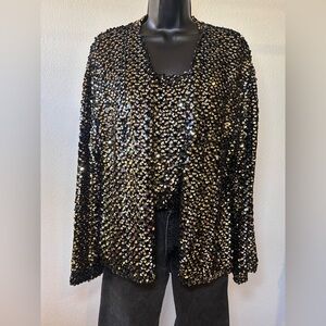 Vintage Sequin Jacket and‎ Tank Set